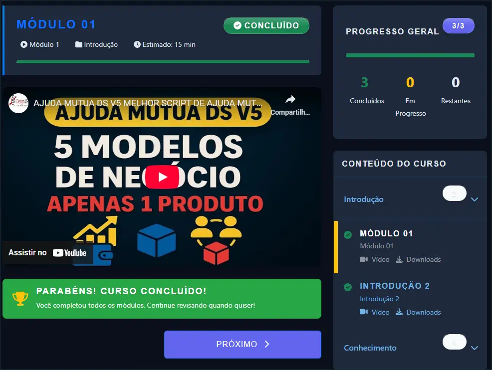 Plataforma de cursos Marketing multinível
